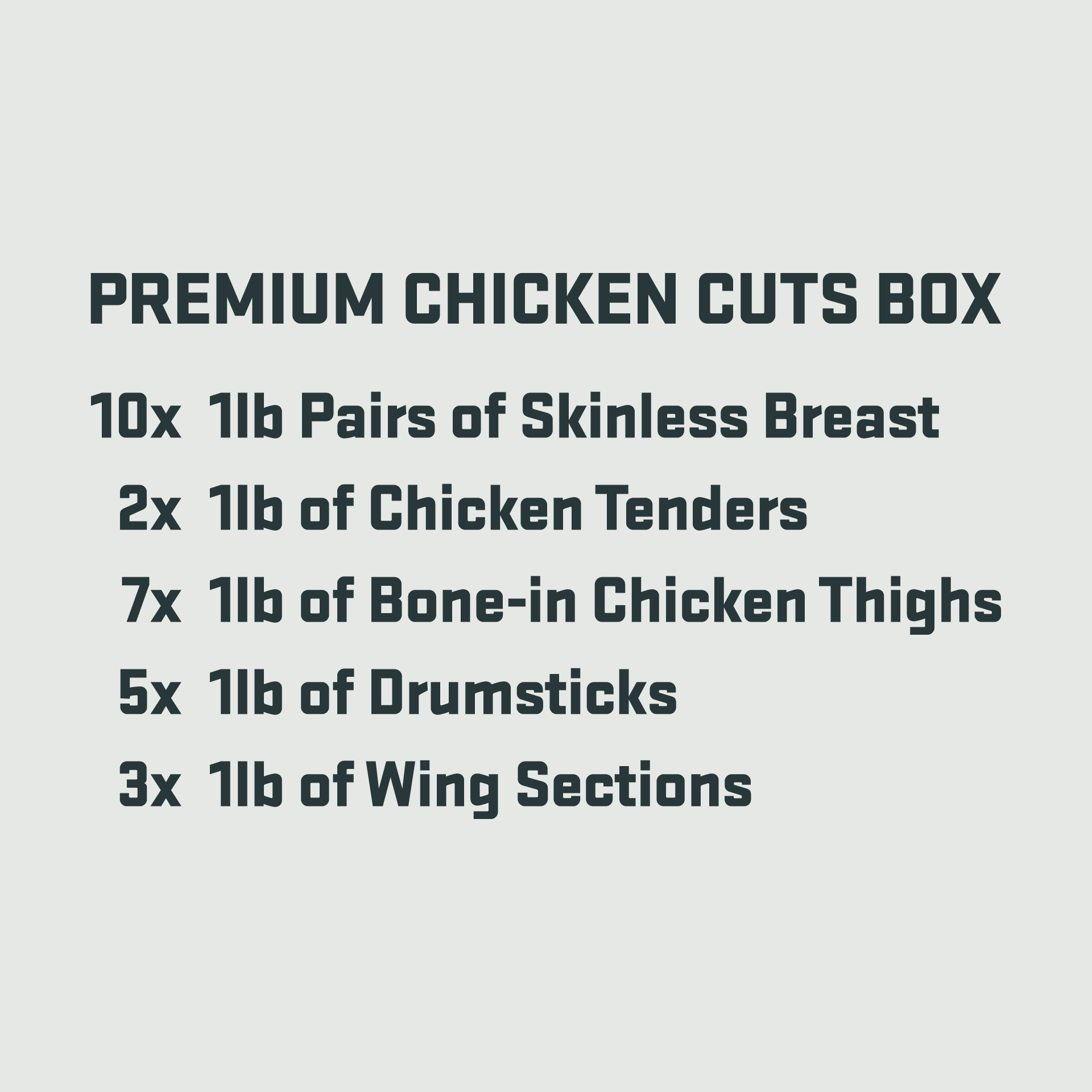 Premium Chicken Cuts Box
