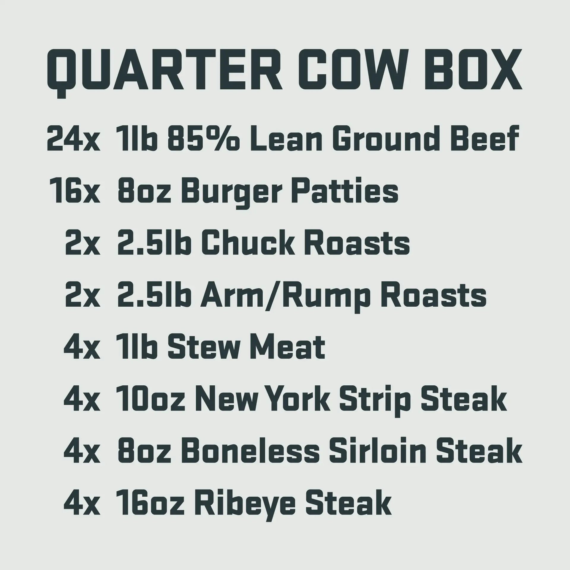 Quarter Cow Box