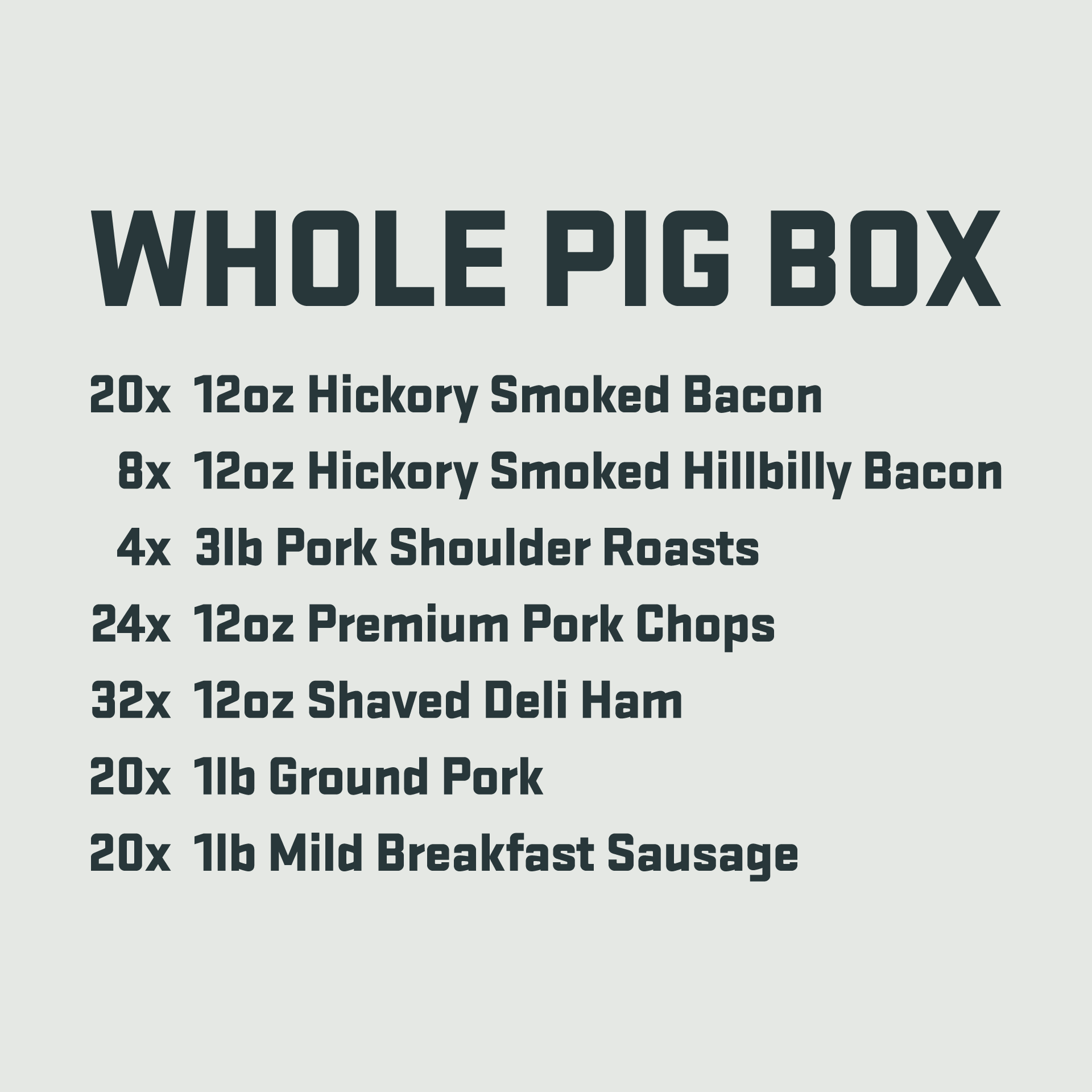 Whole Pig Box